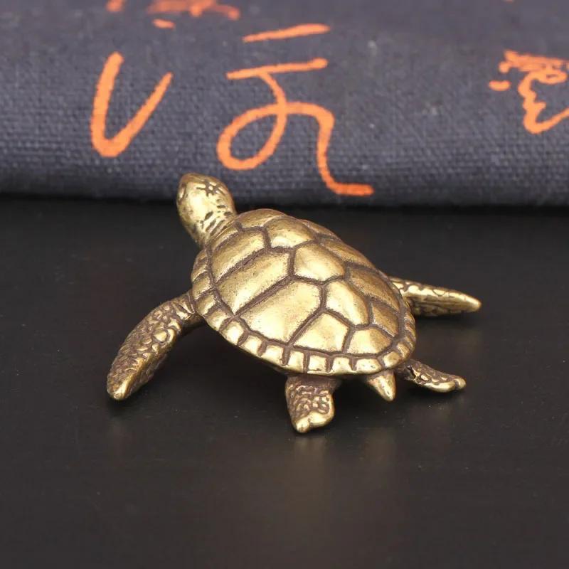 Mini Snail Personality Retro Pure Copper Statue Ornaments Desk Antique Brass Tea Pet Collection Home Decorations for Living Room