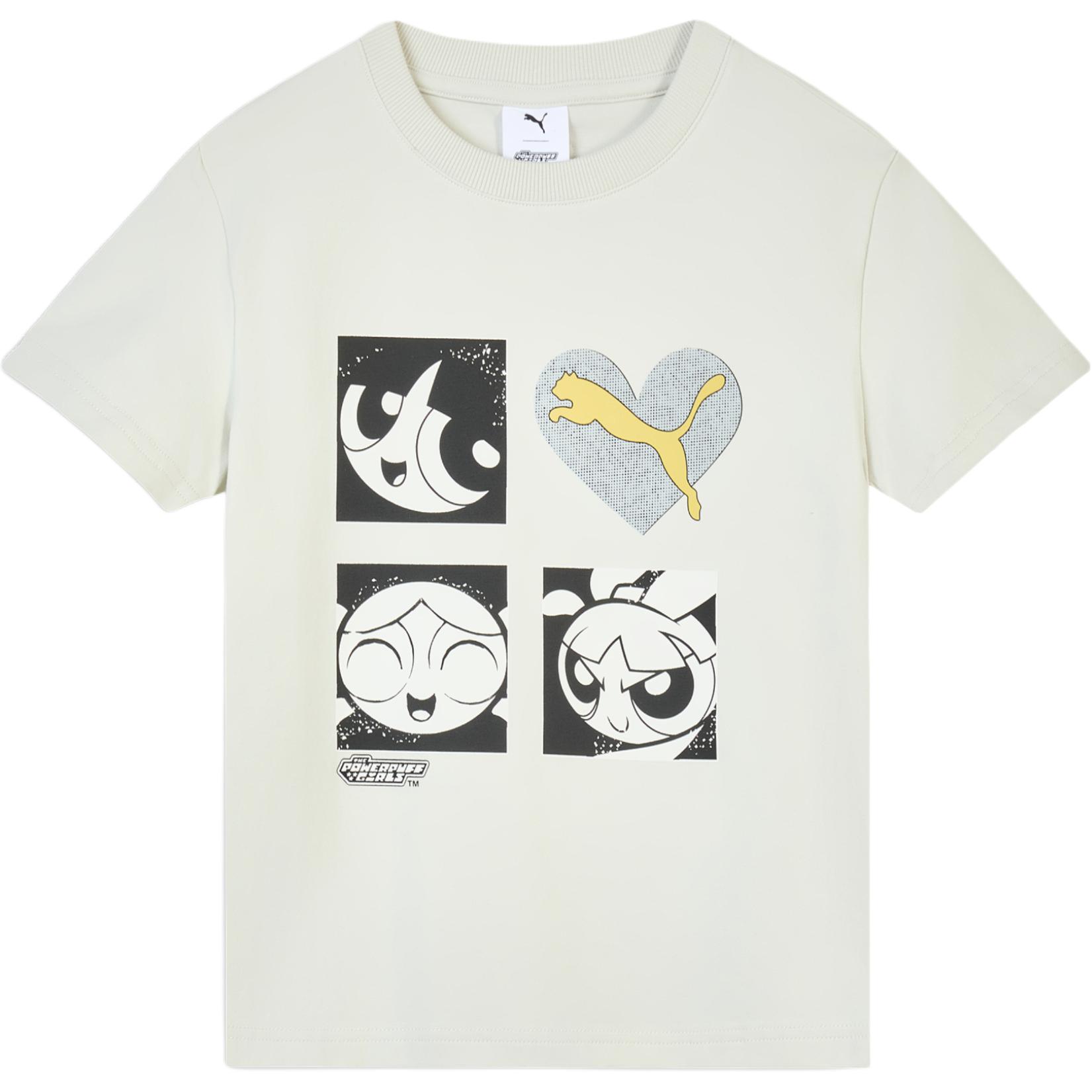

Puma X The Powerpuff Girls Round Neck Pullover Short Sleeve Drop Shoulder T-Shirt Women tops 63746882 XS