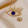 Crystal Pendant Devil Eye Brooch Pin Hollow Out Banquet Clothes Pin Luxury Badge Pin  Decoration