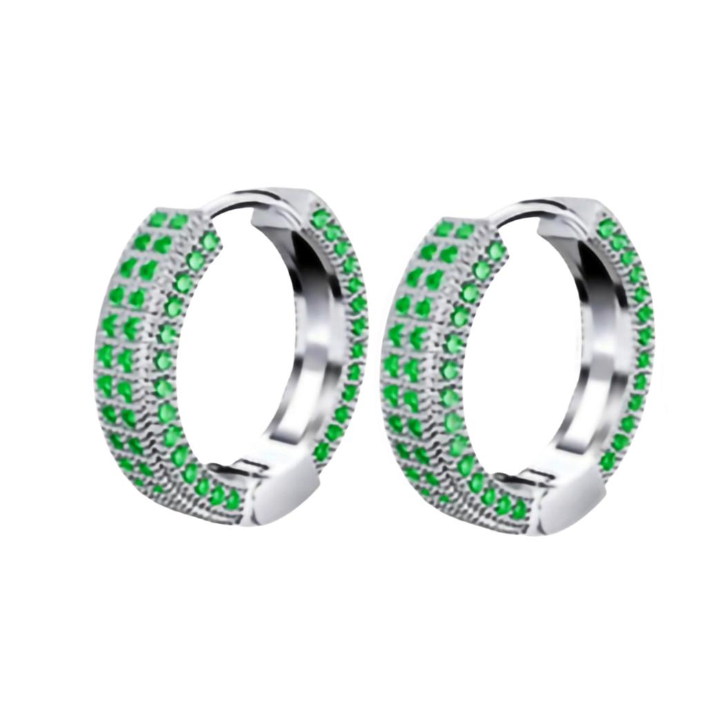 Earrings With Statement Microinlaid Zircon Stones For Both Men Women And