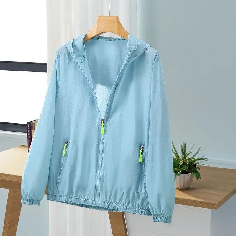 Women Jacket Waterproof Windbreaker Jackets Female Hooded Summer Sunproof Windproof Coats Women's Outdoor Hiking Thin Coat