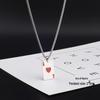 Trendy Hip Hop Necklace: Men's Sweatshirt Pendant with Hearts and Spades Design for Couples.