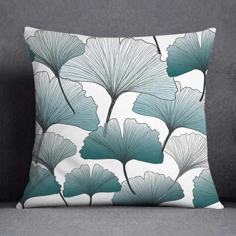 

Housse de coussin décorative à motif Animal Floral vert foncé, taie d oreiller carrée décorative pour la maison et le bureau 45x45cm