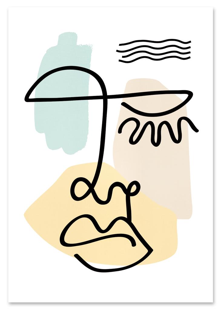 Poster Face Portrait Matisse Pastels