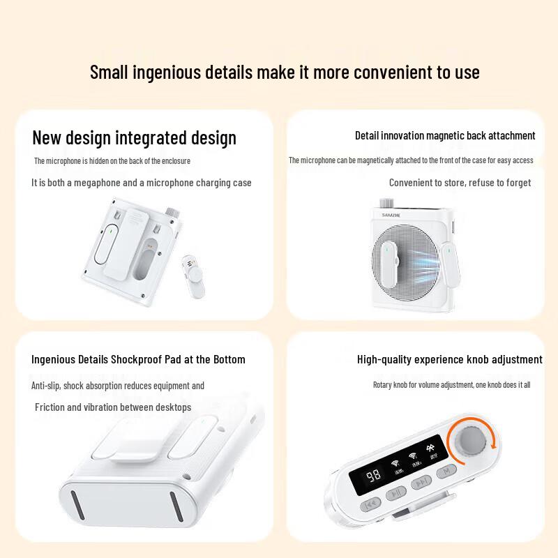 SAMZHE Wireless Magnetic Clip-on Microphone System