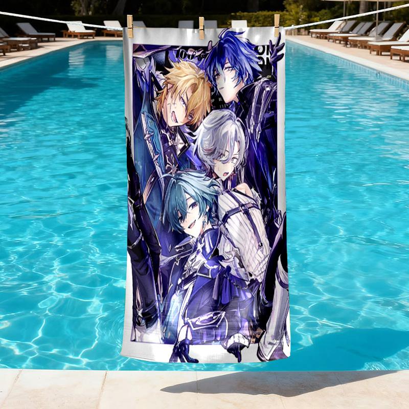 Genshin Impact Print Beach Towel Design, Soft, Lightweight. for Home Bathroom, Spa, Pool, Yoga, Surfing, Camping, Gift for Family, Friend