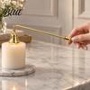 Candle Snuffer Snuffer Long Handle Wick Extinguisher Trimmer Tool with Durable Metal Rotating Bell Head Smoke Reduction in Scented Jar Candles Home