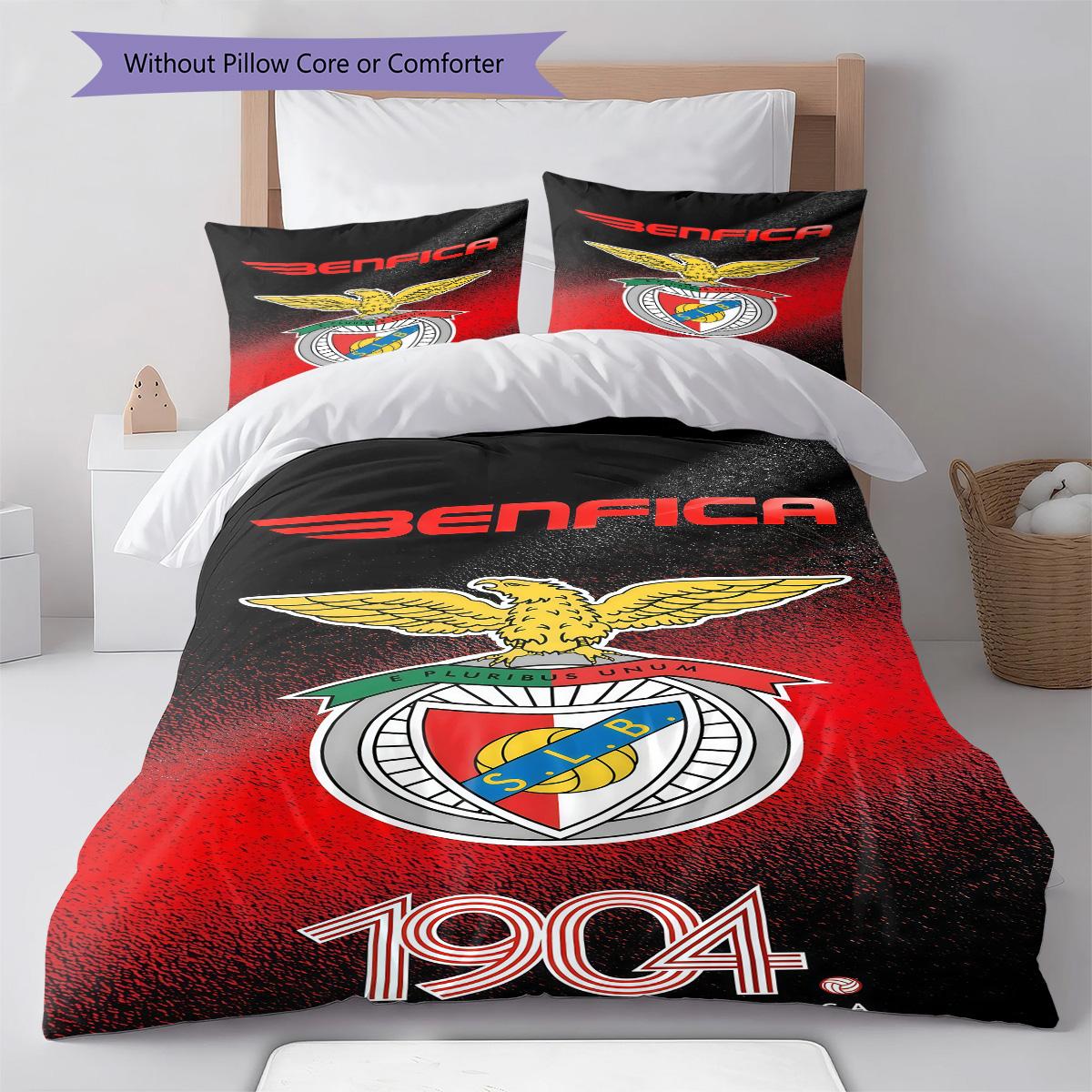 

S.L. Benfica logo ,Pattern Bedding Quilt Set Quilt Cover Pillowcase Home Decoration Birthday Gift (1 * duvet cover + 2 * pillowcase, without core) 135x200cm