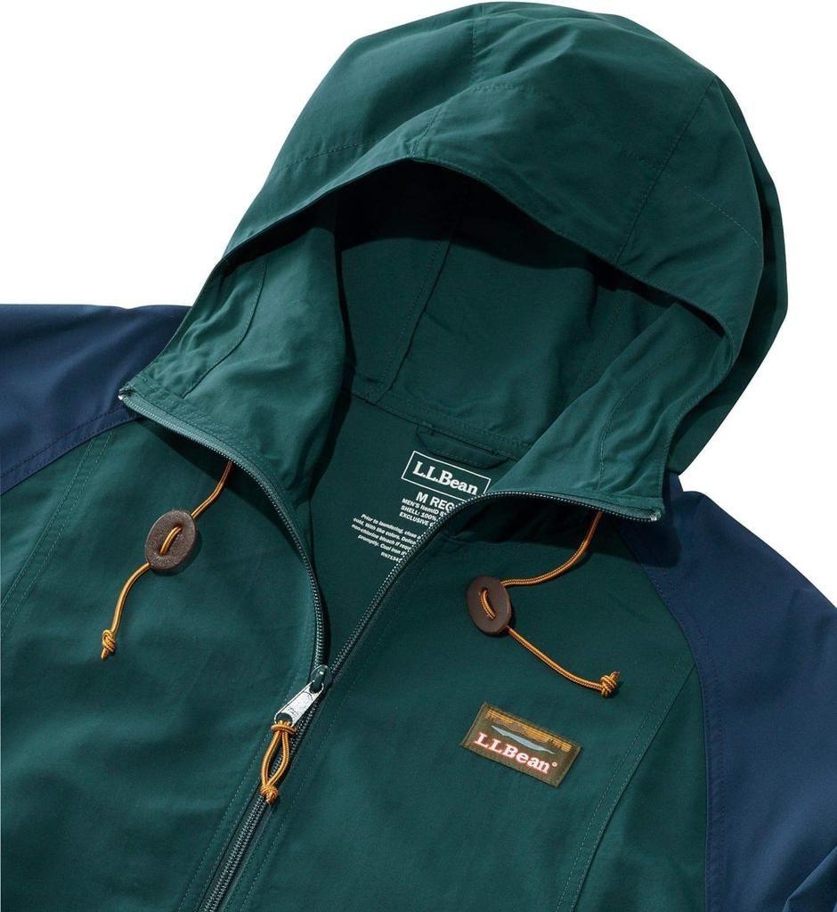 LL Bean Men's Mountain Classic Anorak, Multicolor, Japan Fit, XL, Multicolor Spruce/Tuscan Olive, 0TVB733008
