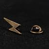 Cast Alloy Brooch Three-dimensional Brooch, Geometric Lines Lapel Pin, Men Suit Accessory with Safety Pin Base, Electroplated Fashion Accessories