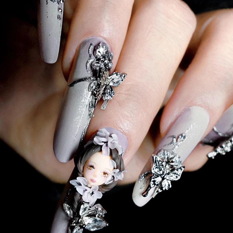 1 Set Facial Doll 3D Silicone Mold Nail Art Decoration Diy Design Nails Mold Wearing Armor Accessories