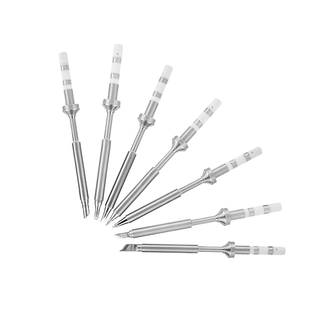 7 Types Mini Stainless Steel Soldering Iron Tips Replacement for TS100 Soldering Iron