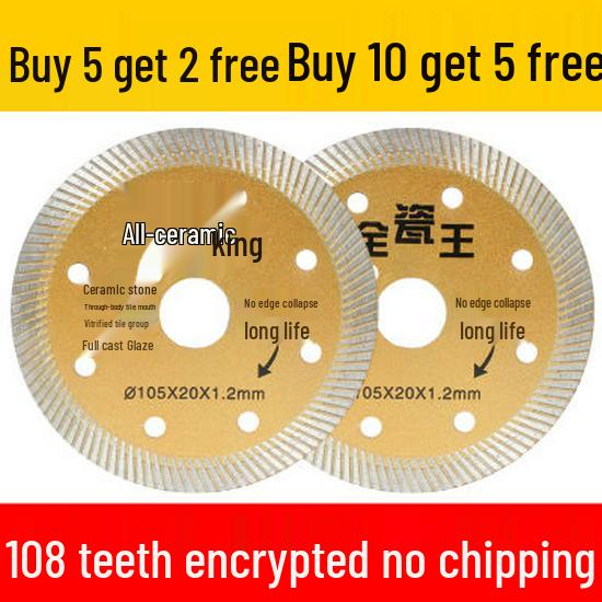 Diamond Saw Blade for Marble and Ceramic Tile Cutting, 100mm Circular Blade for Angle Grinders