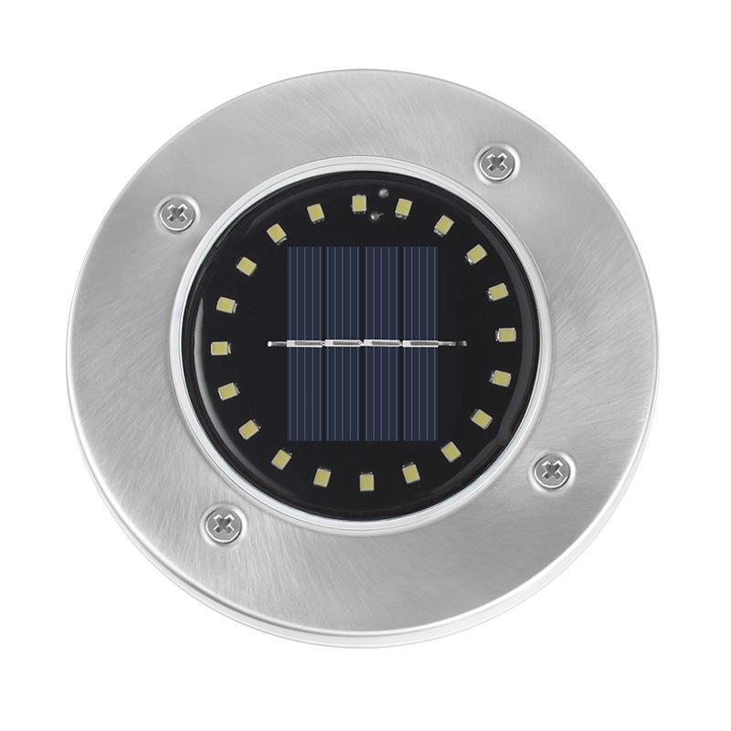 Solar LED Stainless Steel Underground Light for Outdoor Garden, Lawn, Courtyard, Rainproof.
