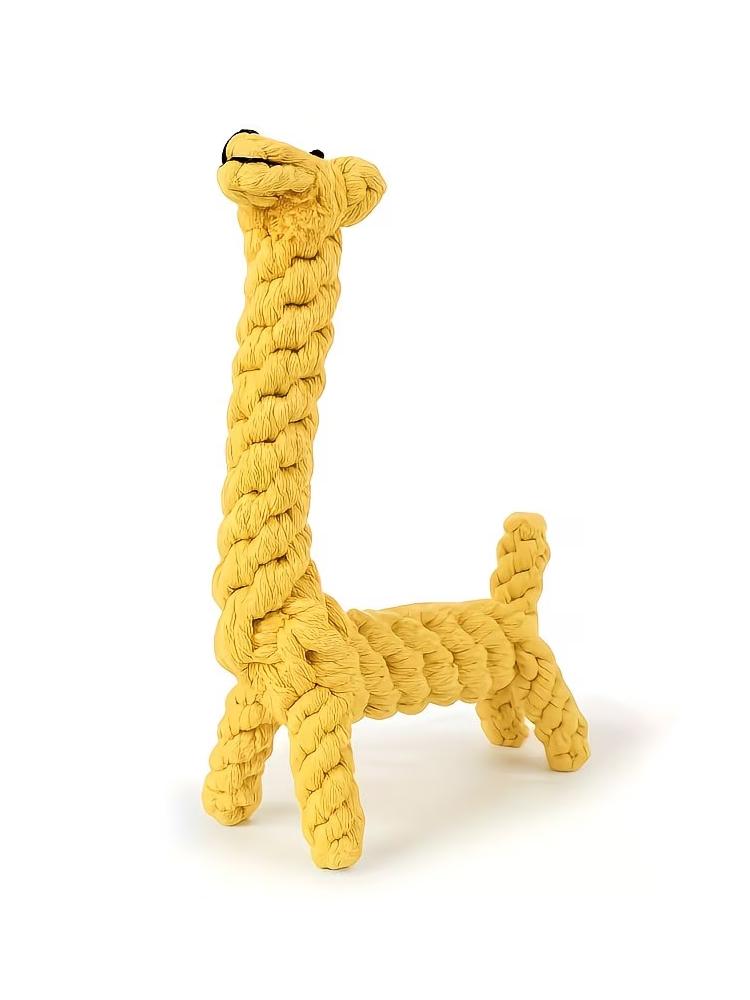 

1pc Pet Cotton Rope Giraffe Weaving Toy Anti Bite Teeth Grinding Fun Fun Teasing Cat Stick Dog Bite Toy Cat Chewing Toy жирафовый