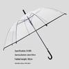 Transparent 16-Rib Manual Straight Umbrellas (Set of 2)