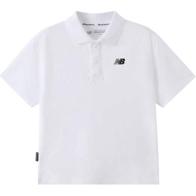 

New Balance Polo Shirt White Children Aged 3 7 Years Old 7FF2E053-WT 150