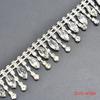 Beautiful Long Tassels Crystal Silver Diamond Chain Wedding Dress Necklace Garment Diy Decoration Sewing Costume Applique Trims