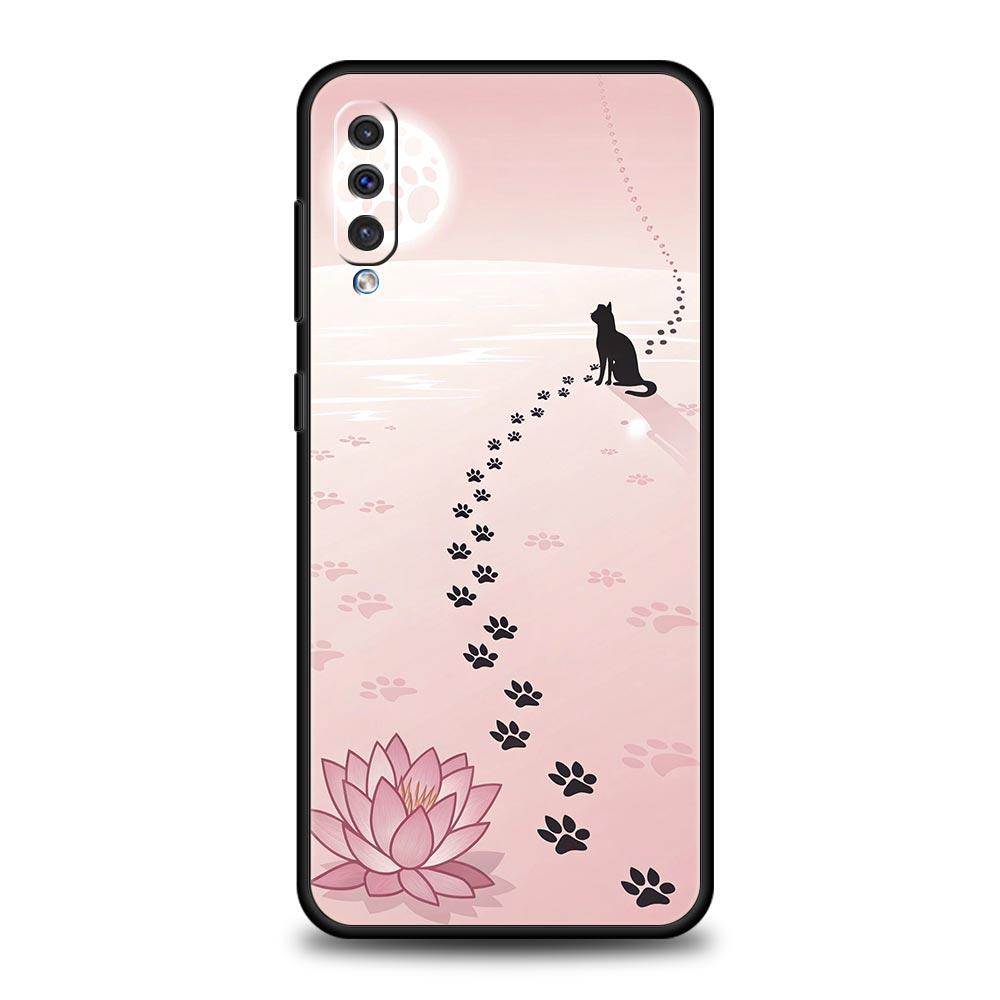Abstract Creative Cat Line Pattern Phone Case for Samsung Galaxy A56 A36 A26 A16 A34 A24 A42 A22 A20 A12 A40 A10 Soft TPU Cover