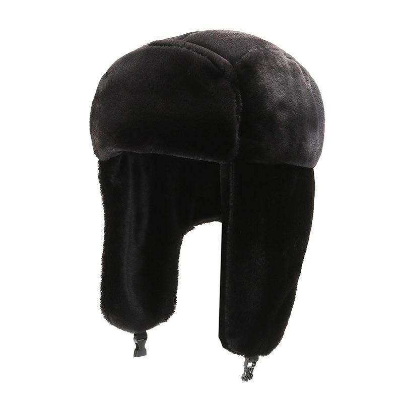 Winter new thermal hats men's and women's hats cold-proof outdoor velvet fashion windproof large ear hats cotton hats