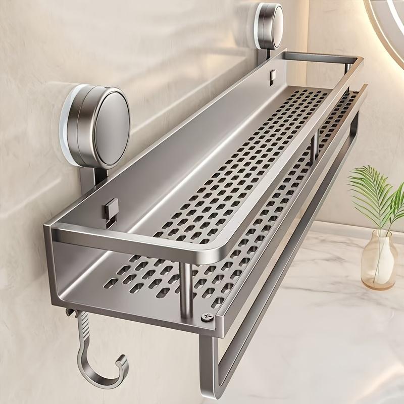 1pc Shower Caddy - Bathroom Organizer with Suction Cups | No Drilling Needed, Compact Shelf for Small Spaces,Modern Decor