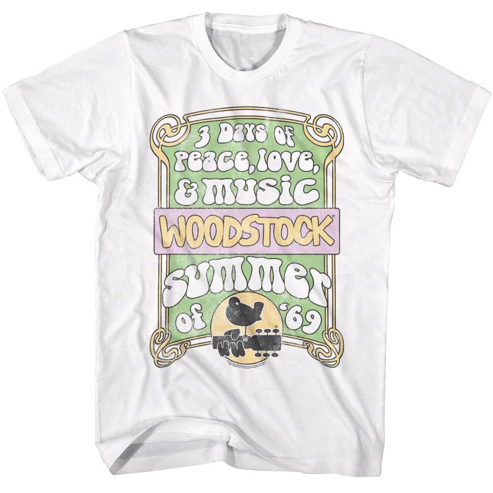 Woodstock 3 Days Of Peace Love & Music Summer Of 69 Men s T Shirt Rock & Soul XL