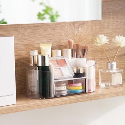 Clear Cosmetic Display Holder with Drawer Compartment Transparent for Makeup Organization Home Supplies