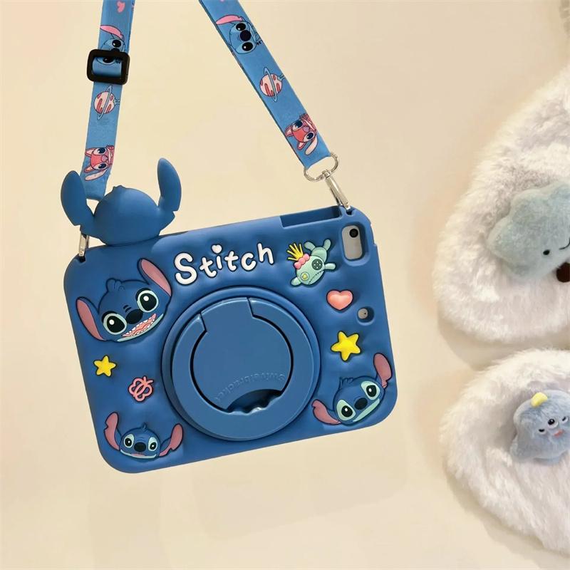 

Cute Cartoon Stitch Silicone Stand Tablet Protective Case Samsung Galaxy Tab S6 A7 Lite A8 A9 Plus 8.7 11 T510 T290 8.0 Inth New A8 10.5 X207