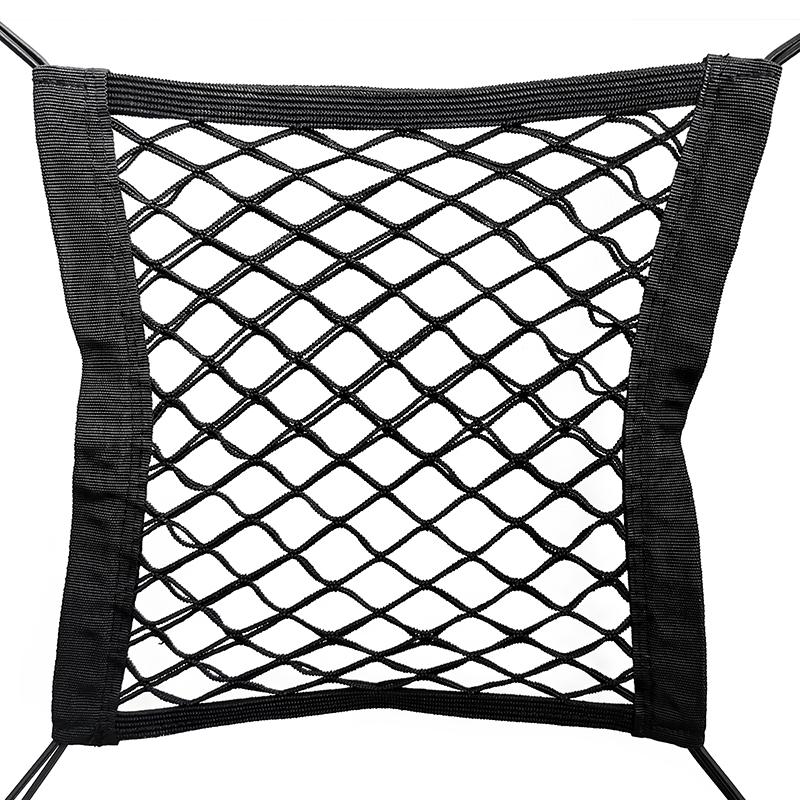 1 Pcs Car Back Rear Seat Elastic String Net Safety Of Rear Passengers Magic Sticker Mesh Storage Bag Pocket