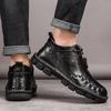 Fashion Leather Casual Shoes with Trendy Design Fits True To Size for Spring/Autumn Outdoor Hiking Sneakers Men Fits True To Size 48
