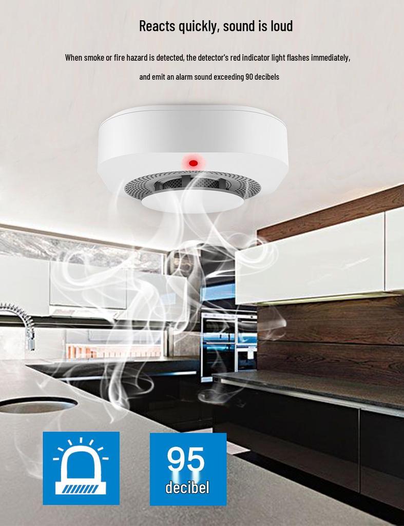 3C WiFi Smart Smoke Detector Alarm with Tuya App Control