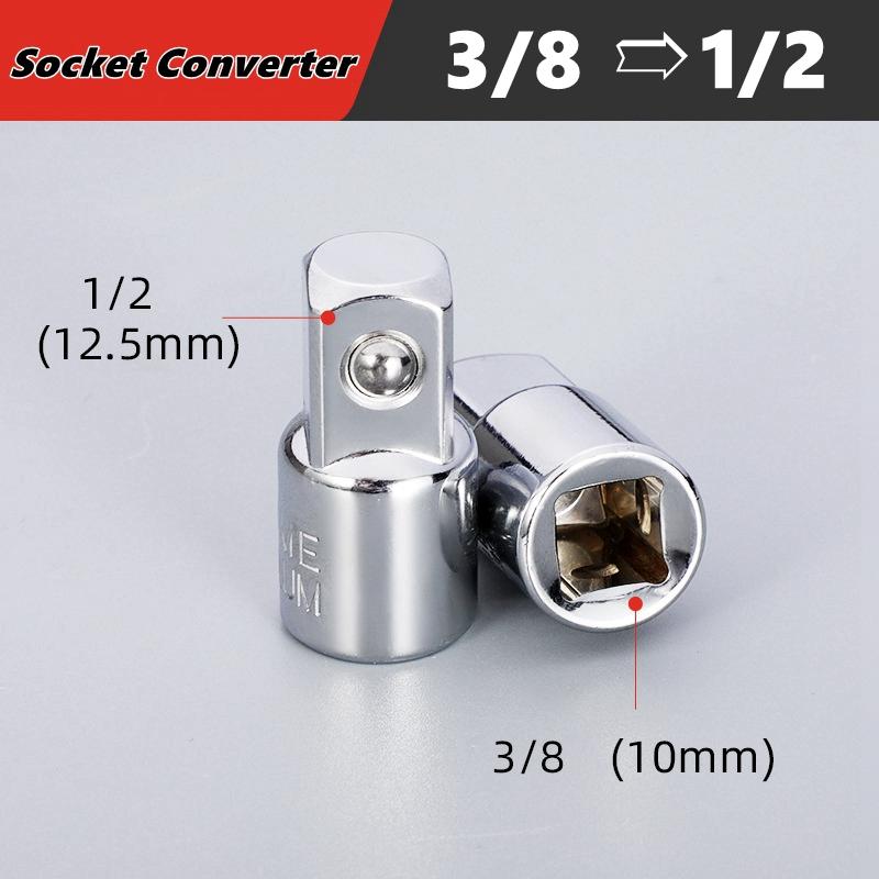 1/4" 3/8" 1/2" Ratchet Wrench Adapter Chrome Vanadium Steel Ratchet/Socket Extension/Conversion Kit for Automotive Maintenance