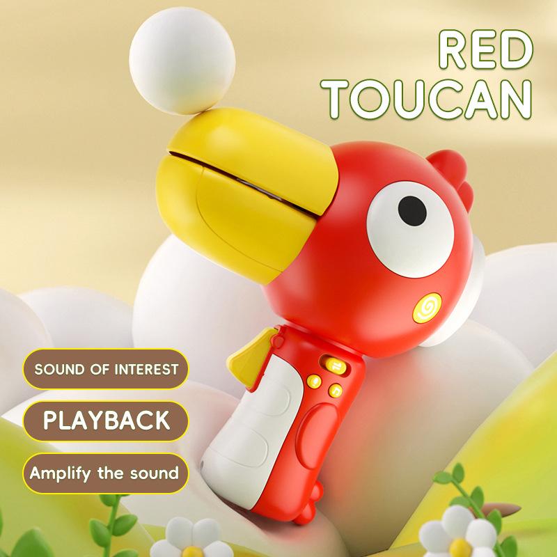 Cartoon Toucan Voice Changer: Children's Microphone & Amplifier Toy with Recording Feature