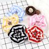 5PCS Mixed Colors Fashion Hair Bands Korean Elastic Satin Silk Dots Hair Tie for Women Girls Ponytail Holder Scrunchie