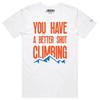 VOICEART Bergsklättring Premium T-shirt med Högkvalitativ Grafik och Design