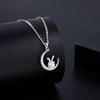 Women's Light Luxury S925 Silver Necklace with Pink Moissanite Rabbit Pendant - Jade Rabbit Zodiac Design