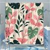 Tropical Leaf Shower Curtain - Anti-Mold, Waterproof Bathroom Decor, Unique Gift, Stylish Design, Vibrant, Durable