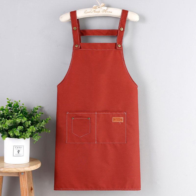 Custom Logo Canvas Apron for Advertising, Milk Tea, Nail Art, Kitchen, and Restaurant Use