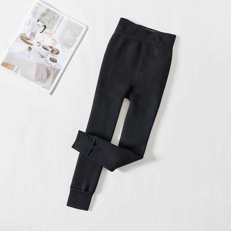 Girls' Winter Thickened Velvet Cotton Leggings - Hip-Lifting Lambskin Nine-Point Warm Pantyhose