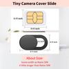 Cache-webcam ultra-fin coulissant pour ordinateur portable, tablette, PC, cache de confidentialité pour appareil photo pour accessoires de téléphone et d'ordinateur – Noir