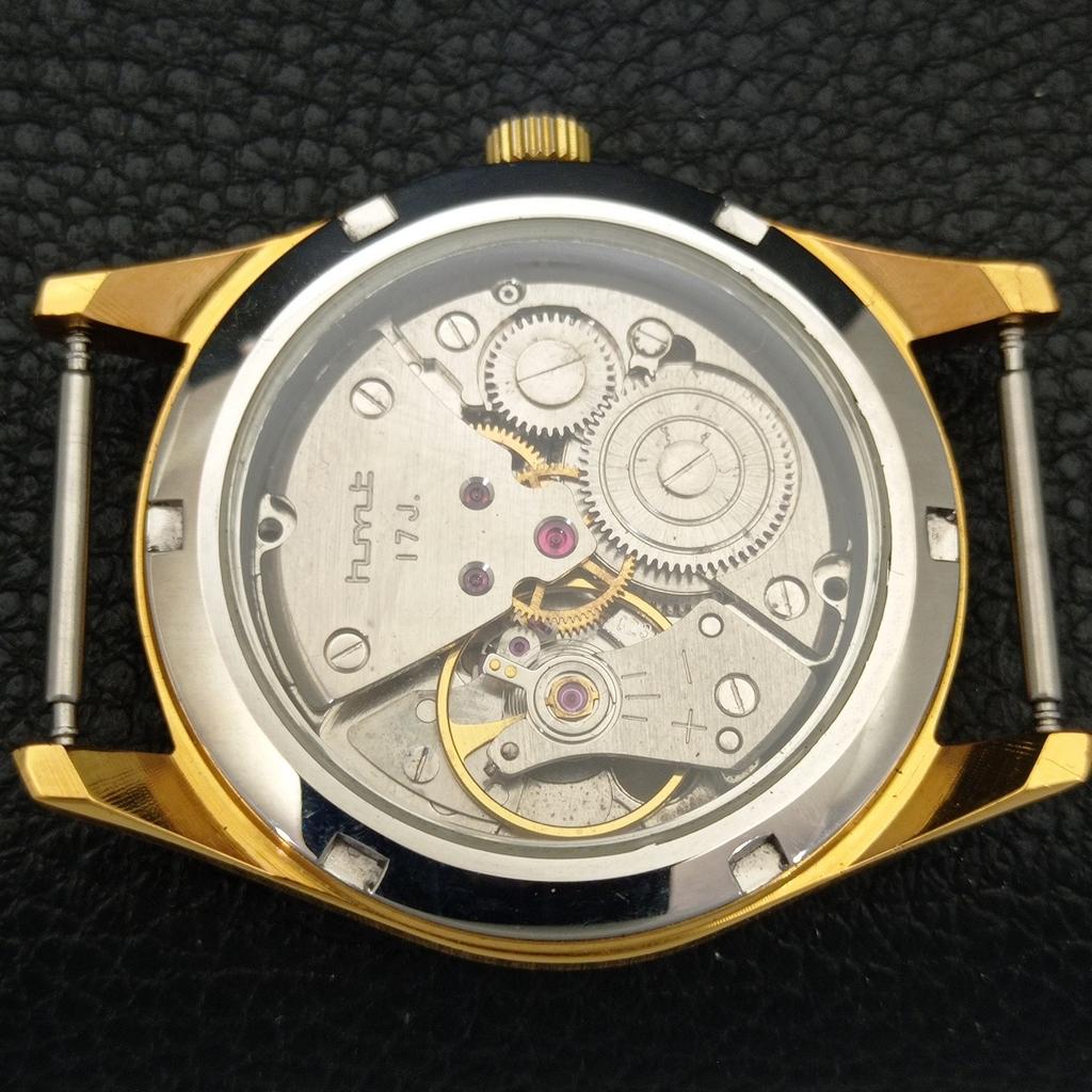 HMT PILOT HAND-WINDING VINTAGE INDIAN MENS BROWN COLOR DIAL WATCH A702077-5 R208-a702077