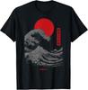 Retro Kanagawa Wave Artwork T-Shirt Inspired by The Great Wave Print