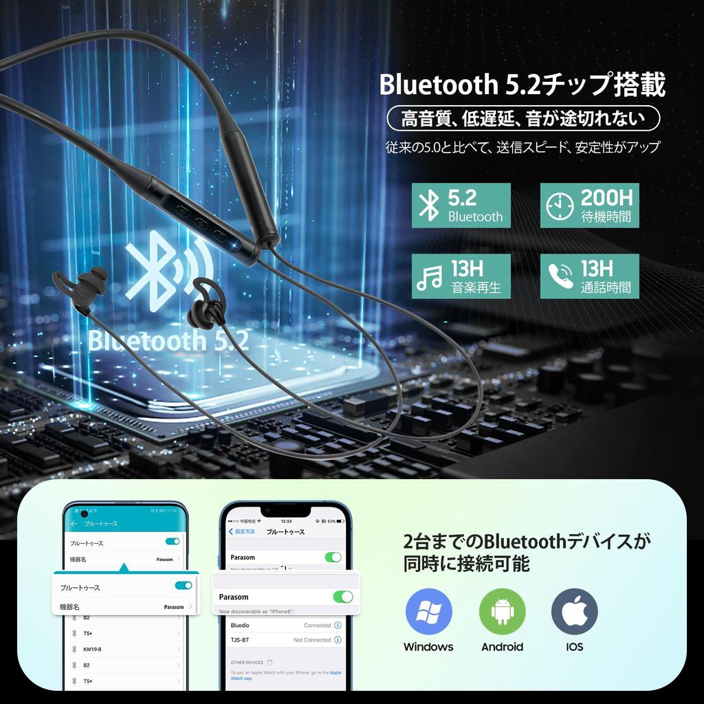Parasom Sleeping Wireless Sleeping 2 sizes of replaceable ear Bluetooth Earphones while USB Good sound Music High sound Remote Microphone Compatible