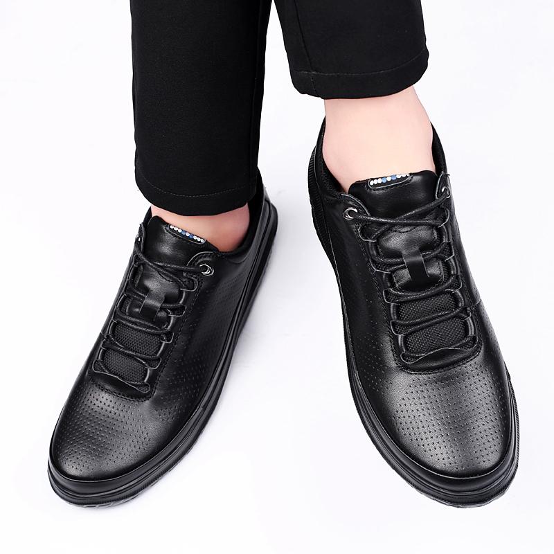 2024 Nová originální kůže Pánská obuv Móda Ležérní Tenisky Divoké ploché boty Lehká Prodyšná Neklouzavá deska Boty