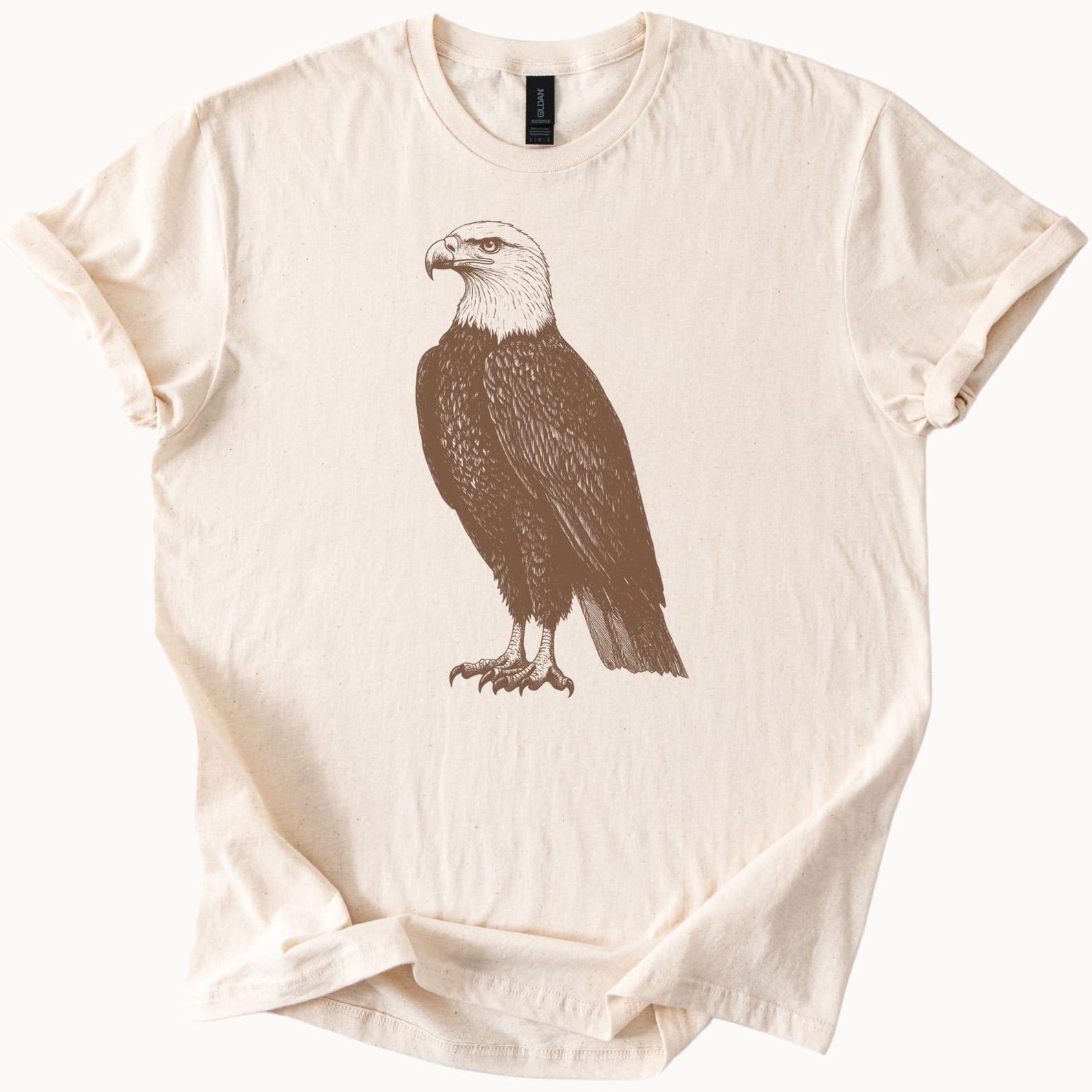 Majestic Bald Eagle Graphic Tee Patriotic Bird Lover Shirt 110