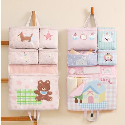 Foldable Design 7in1 Travel Handbag Washable Waterproof Luggage Storage Bag Space Saving Cartoon Pattern Clothes Packing Cube