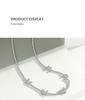 2021 Stilvolles silberbeschichtetes Strassschmetterling-Choker-Halsband