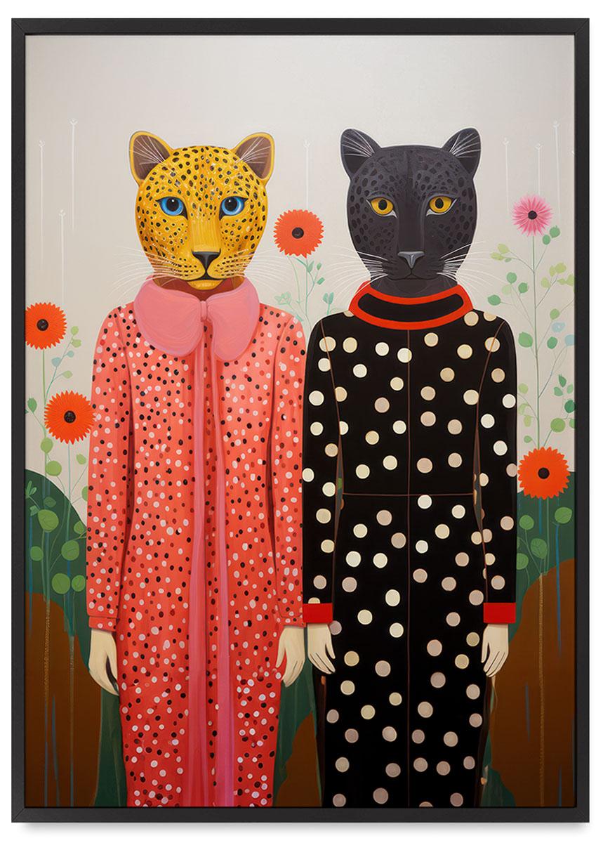 

Plakat portret koty lampart 21x30 cm