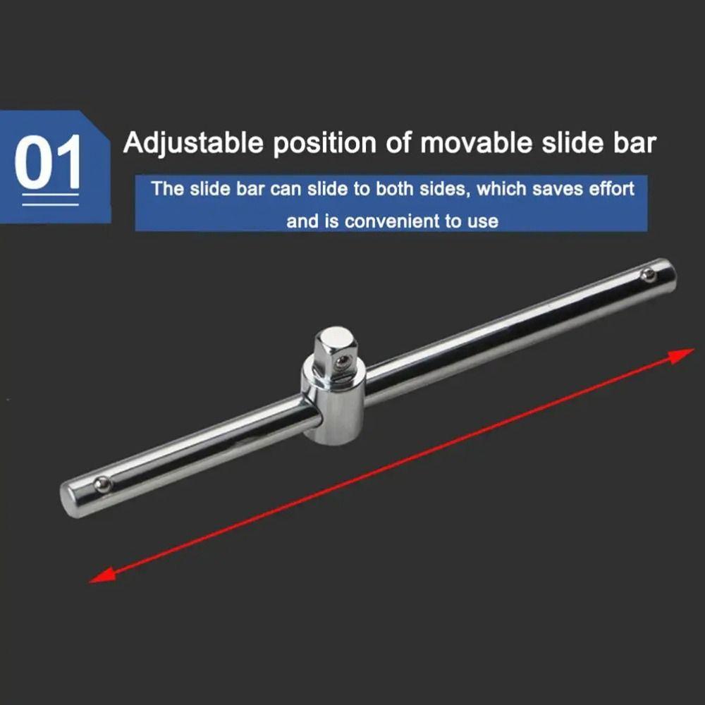 1Pcs Sleeve Socket Wrench 1/4" 3/8" 1/2" Drive Sliding Rod New T Bar Socket Adapter