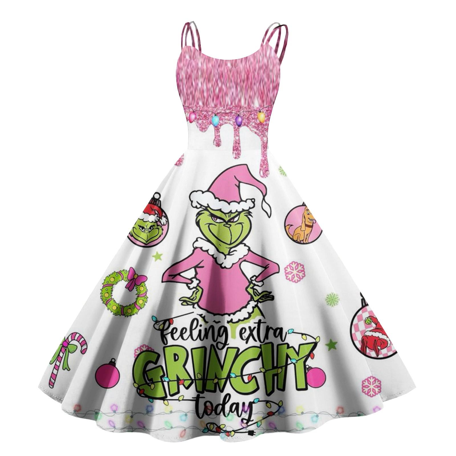 

Женское рождественское платье-шляпа с принтом, сексуальное, облегающее, с открытыми плечами, в стиле панк-ретро M